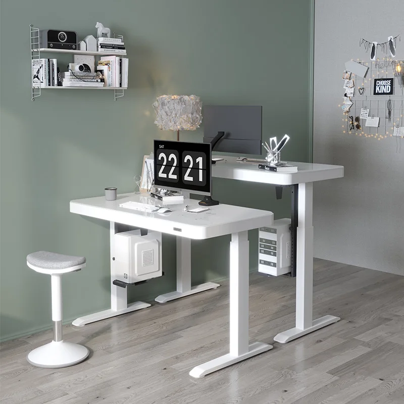 Home Office Dual Motor Lifting Electric Wireless Charging Height Adjustable Standing Desk
