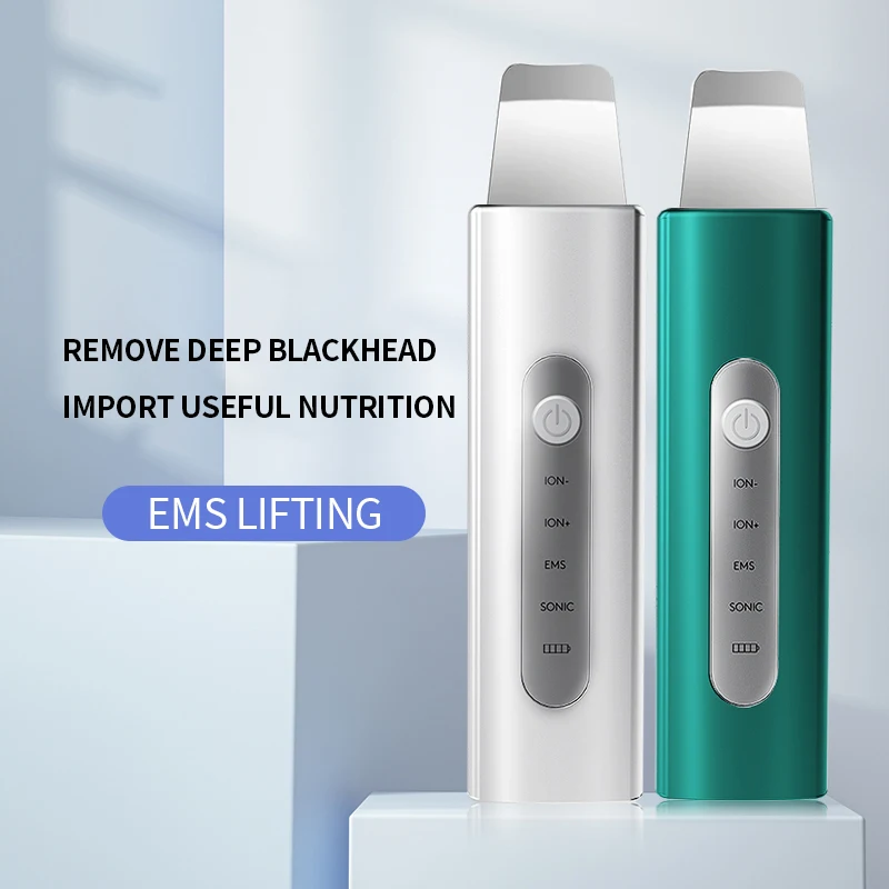 Professional efficient ultrasonic facial skin scrubber deep exfoliator and blackhead cleaning
