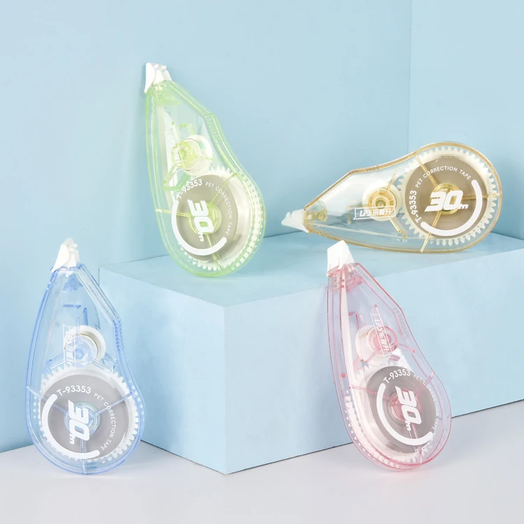 Factory Direct Sale Stationery Fita Corretiva Custom Print Big Size 30m Correction Tape
