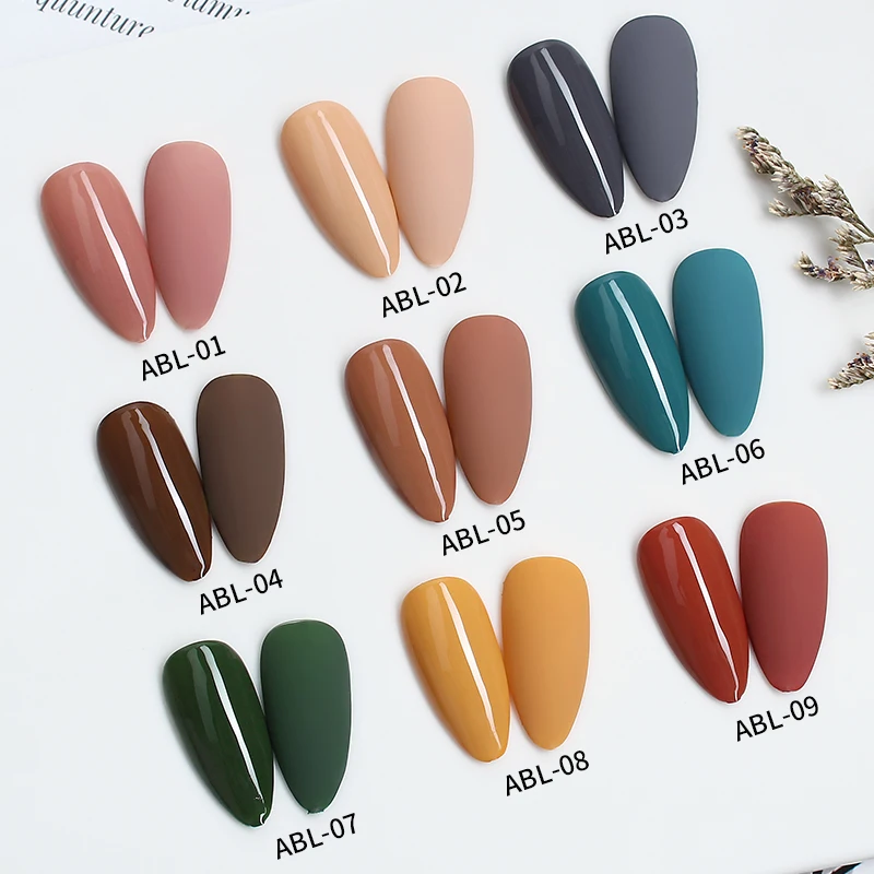 AS Wholesale  9colors soak off uv gel nail polish OEM professional Private label 15ml bottled summer nails gel polishes