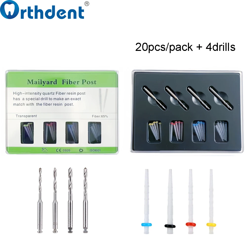 20 шт. набор из зубного волокна и смолы высокоинтенсивные кварцевые резьбовые стекла сверла прямые 1 7/1 8 мм прозрачные стоматологические инструменты
