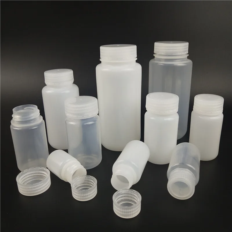 Free Samples 500ml Plastic HDPE PP Standard Biochemical Wide-mouth liquid reagent chemical bottle for Lab