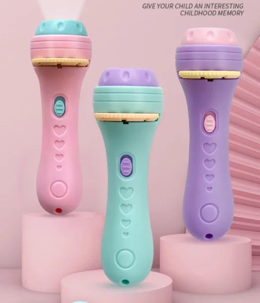 Flashlight Projection  baby Sleeping Torch Lamp  Early  interactive  educational Cartoon Story Book Light up Kids Projector Toy
