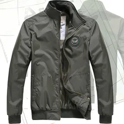 Wholesale Men Fashion Jacket Stand Collar Casual Jacket Coat Army Green Jacket Wear Mens Long Sleeve Coat For Autumn