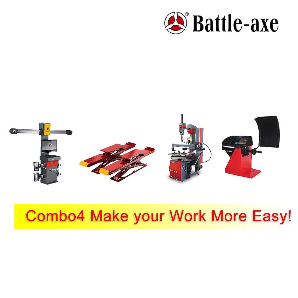 High performance Combo set 4 wheel Alignment with tire changer,  car scissor lift, wheel balancer
