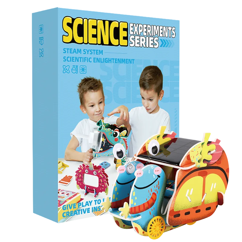 DIY science experiment kit 3D puzzle solar car children educational toys