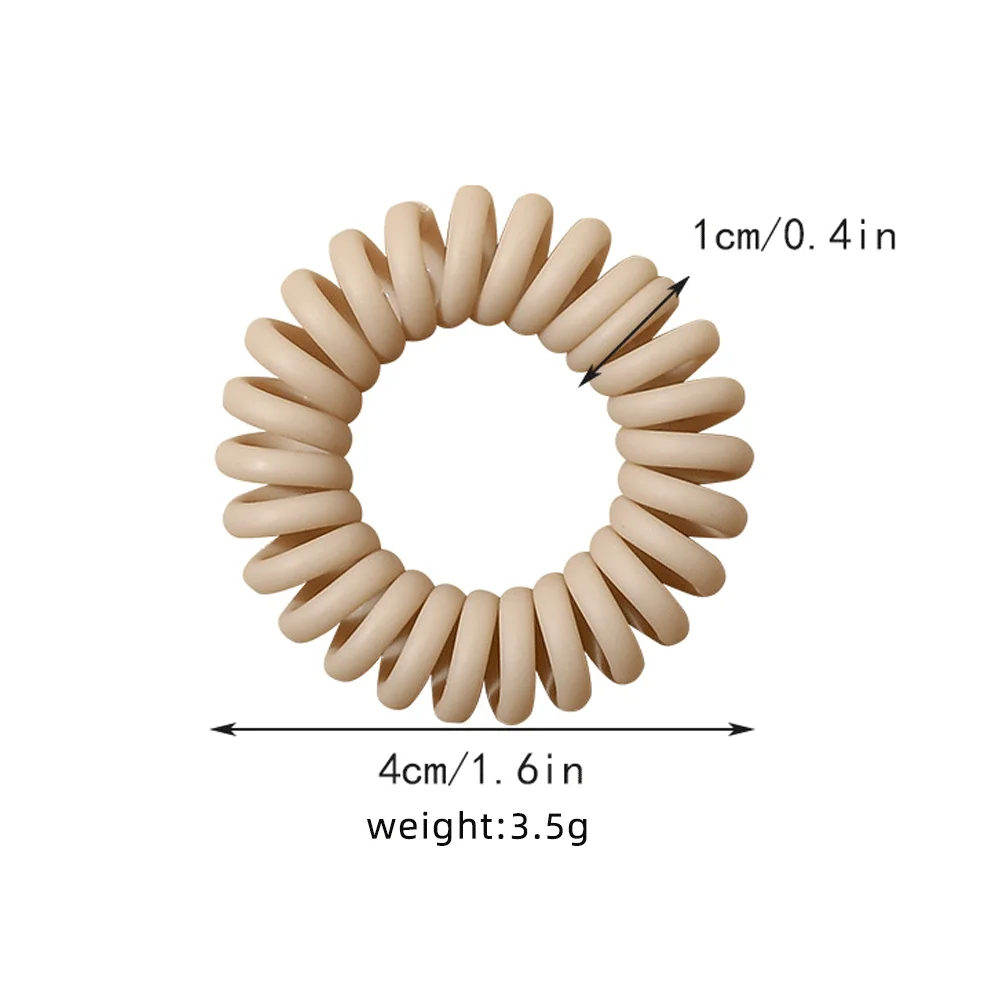 Wholesale Korean design warm color matte telephone wire hair band simple style elastic telephone cord coil hair ties
