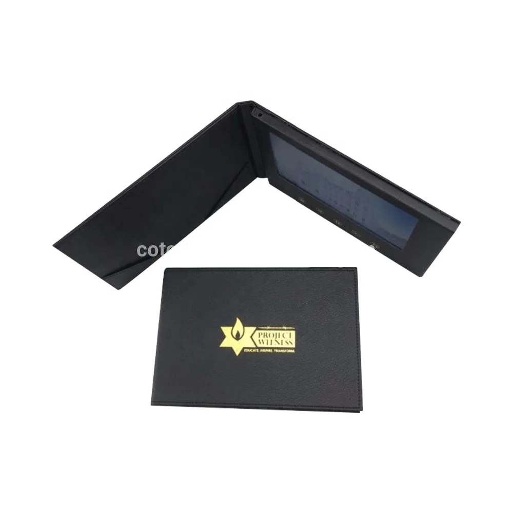 7 INCH best brochure design digital lcd Video booklet greeting card brochure touch screen optional for advertise Promotion gift