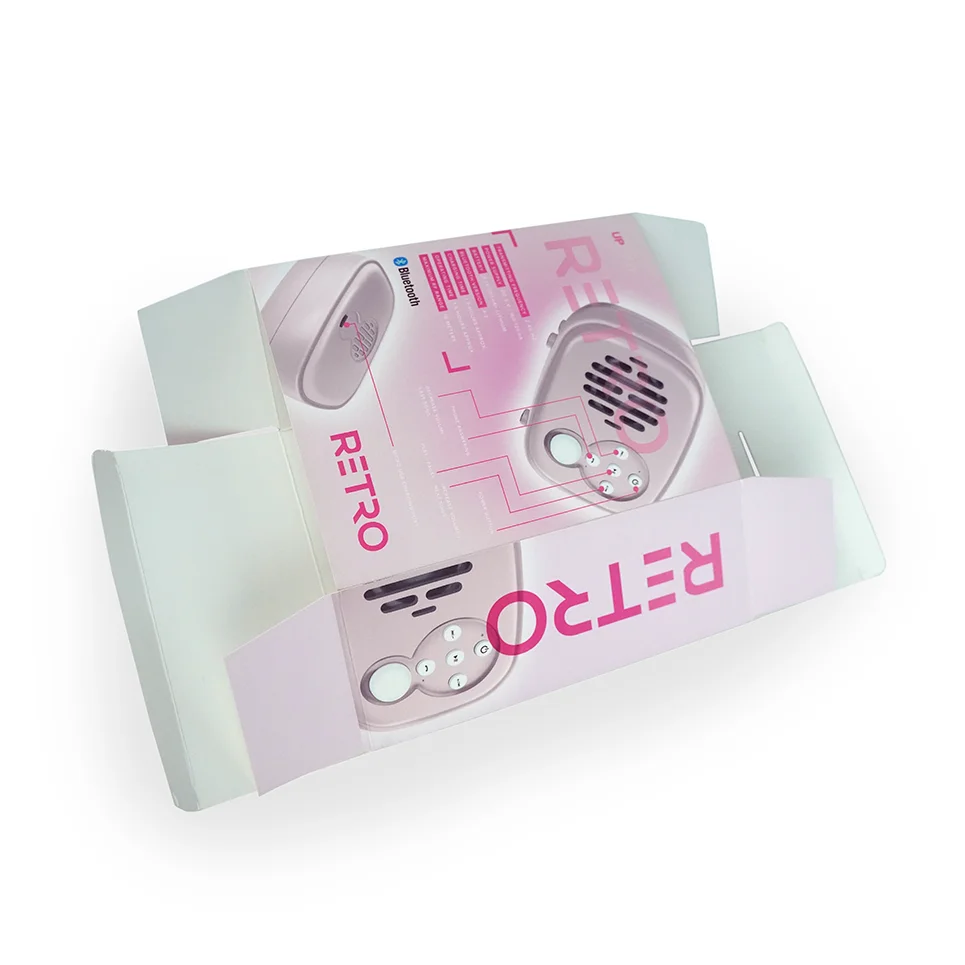 Customized color box wireless speaker electronic product packaging box two tuck end folding paper box