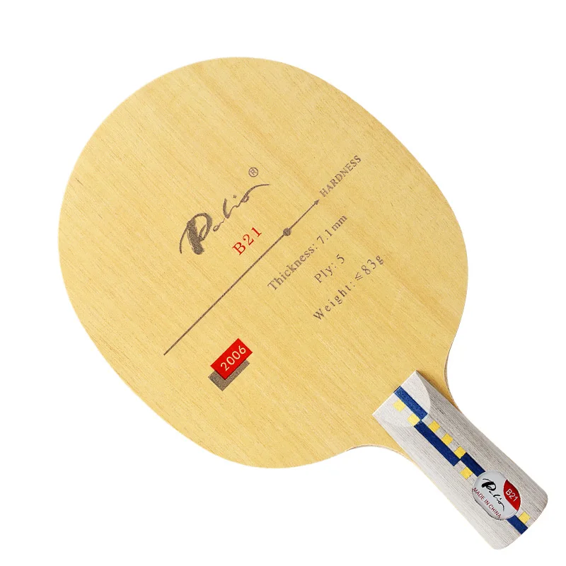 Palio B21 professional 5-layer pure wooden table tennis racket soleplate straight horizontal racket table tennis board