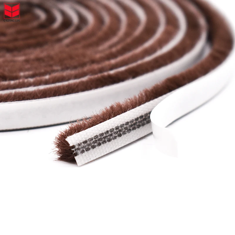 China Factory Supplier Price 100% Pp Material And Black Grey Colours Wool Pile Weather Strip