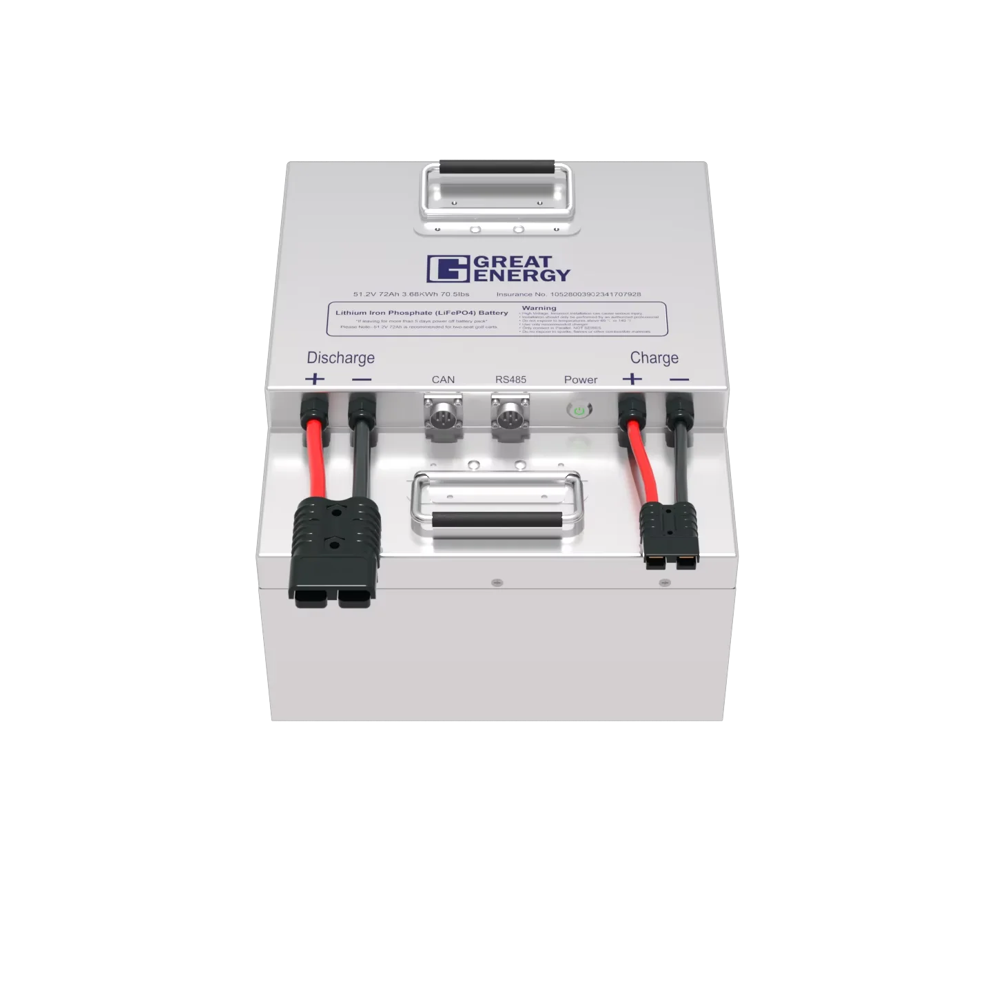 Customized Long Cycle Lithium Ion Battery 36V 48V 51.2V 72Ah 105Ah Golf Carts LiFePO4 Battery Pack with Bluetooth and Display