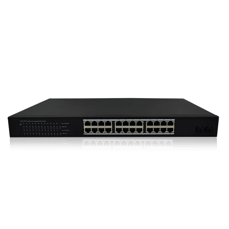 Коммутатор SG1241P 802.3ab/z/af/at 10000Base-tx 48 В PoE 24 порта гигабитный коммутатор