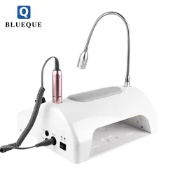 2019 80W New Design 5 in 1 Multi Function Nail Dust Collector Vacuum with LED Table lamp