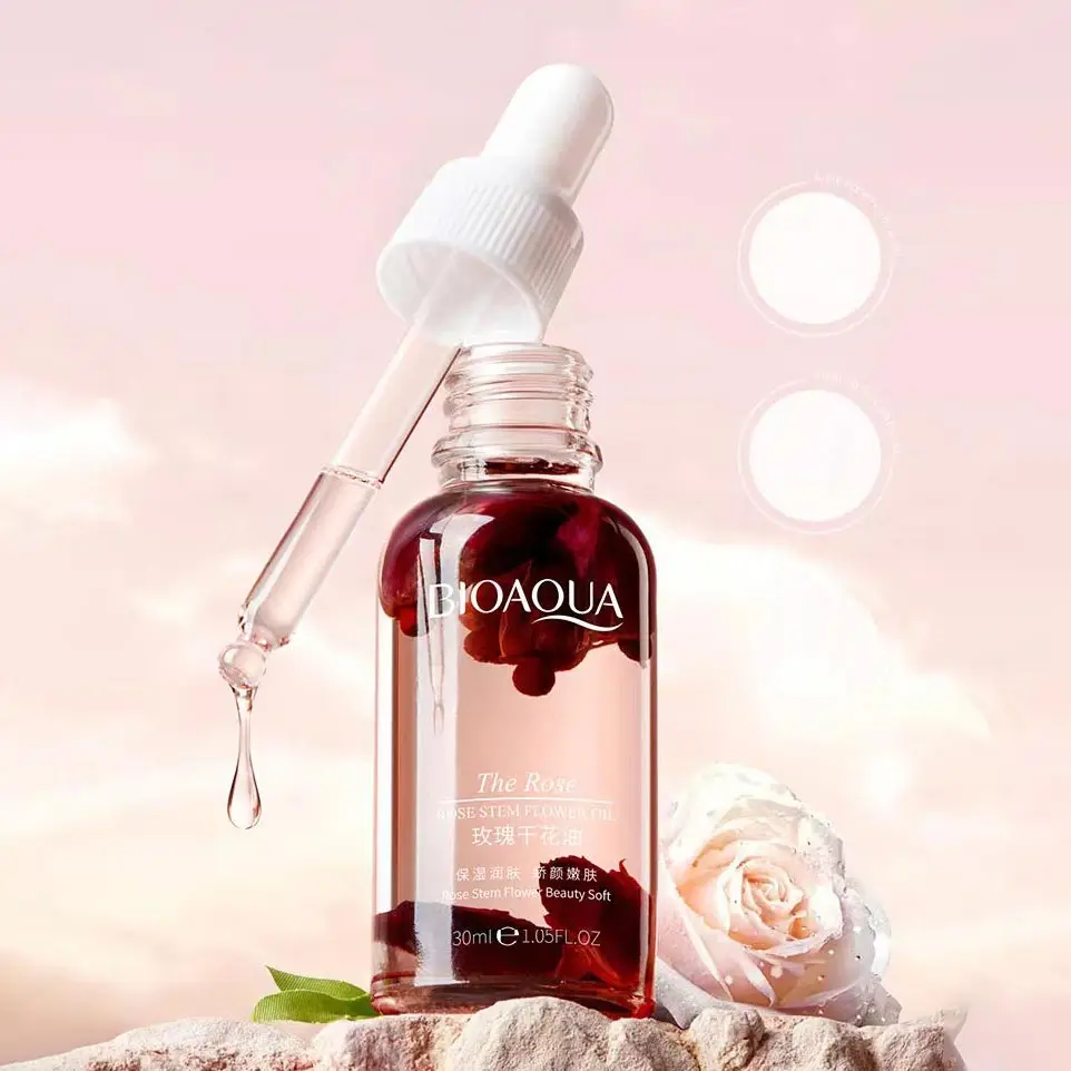 bioaqua OEM ODM Private Label Service 30ml rose stem flower oil plant extract Nourishing Moisturizer skin Care flower oil