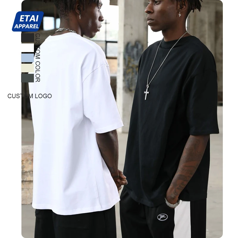 blank t-shirt in bulk black and white solid color mens t shirt clothing custom printed logo o neck tshirt