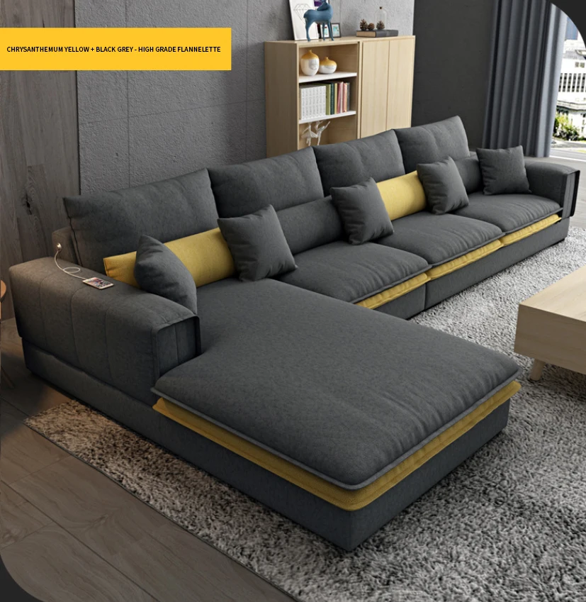 
Wholesale factory new l shaped modern simple furniture set design large sofa sectional combination sofa for living room 