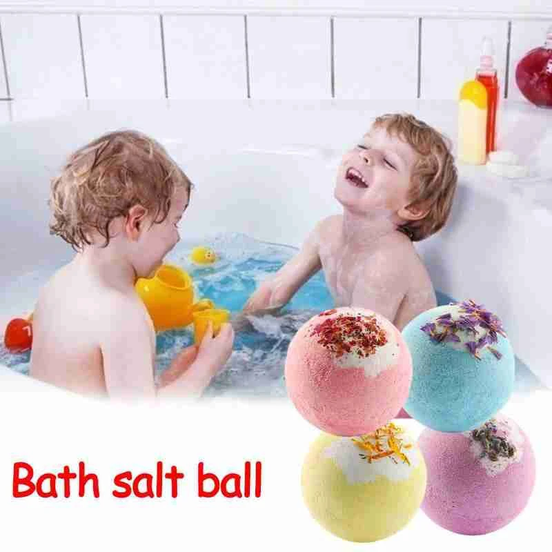 OEM Private Label Organic Bath salt ball Handmade SPA Salt Soap Bubble Shower Bombs Ball Body Cleaner