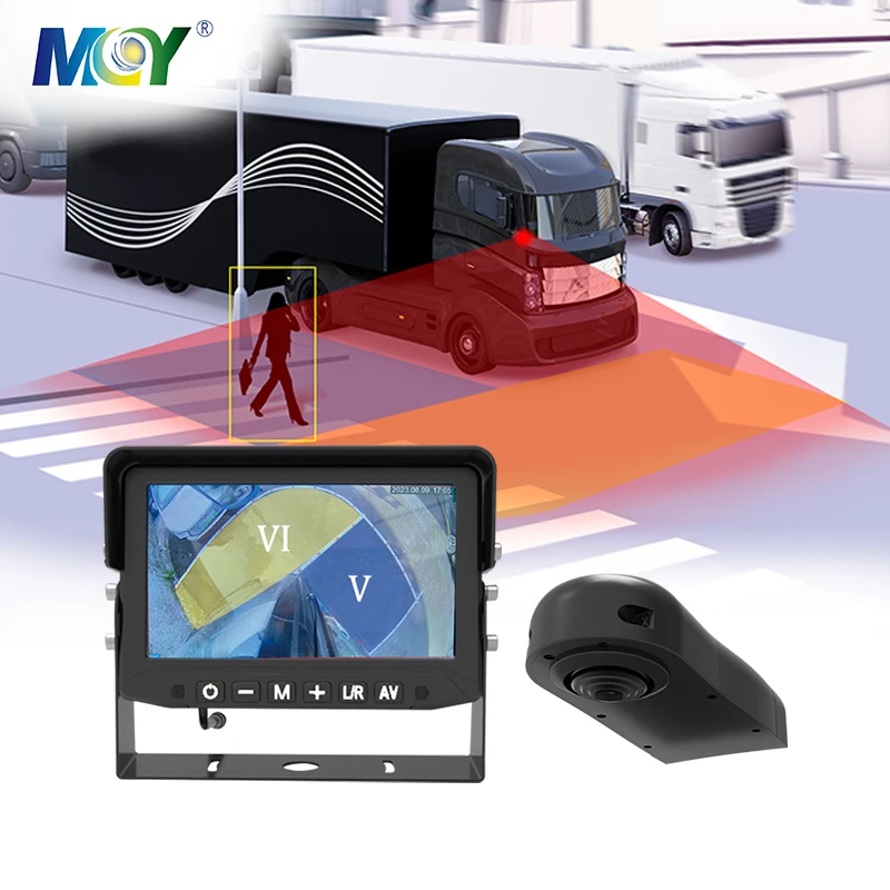 7inch LCD Monitor Display Class V Class VI Bus Front Side View Digital Car Camera for Rigid Truck