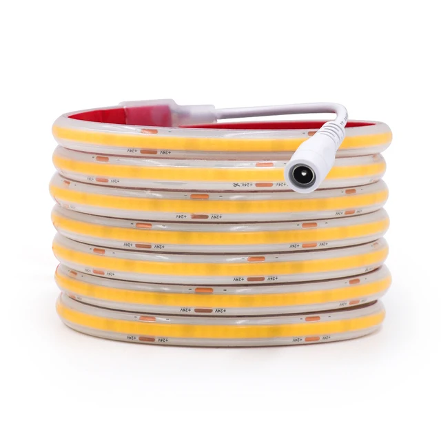 IP68 водонепроницаемая светодиодная лента с регулируемой яркостью 320 светодиодов/м высокой плотности постоянного тока 24 В гибкая для украшения сада