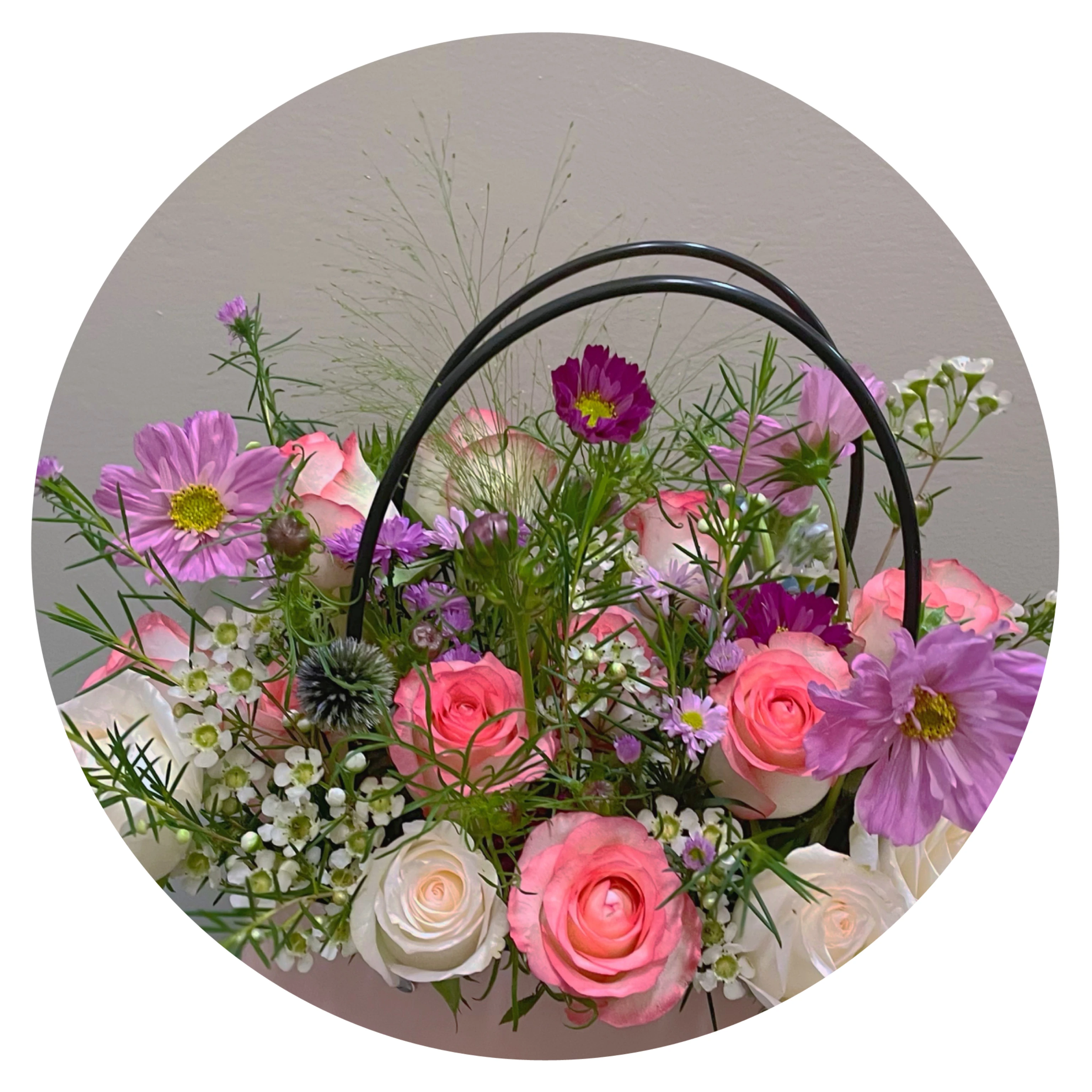 Yuhuiting flower Korean style field farm flower basket