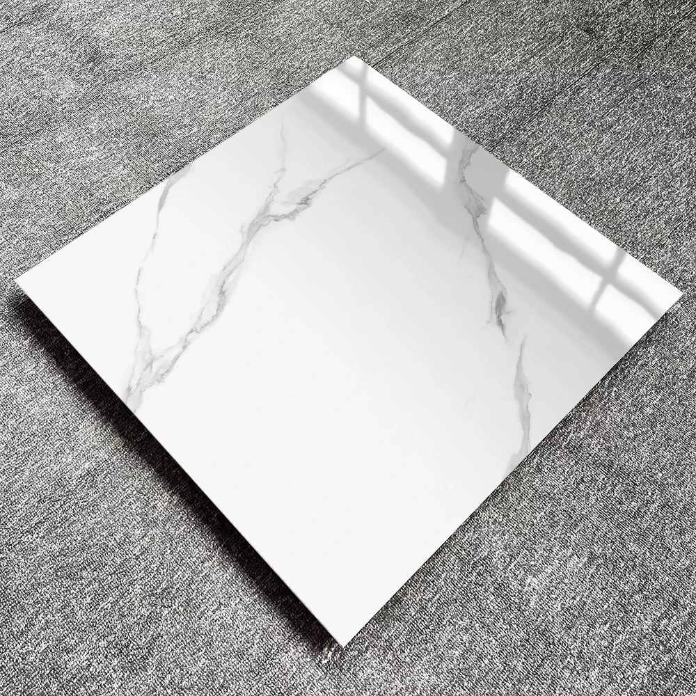 80x80cm Glazed Marble Look Ceramic Floor Tile Carrara White Marble Tile Home Interior Wall Floor Use Best Price