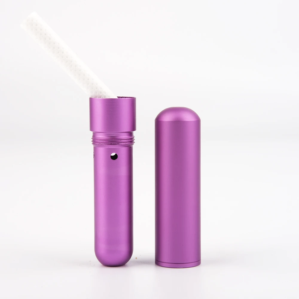 Portable Travel Blank Pink Nasal Vapor Inhaler Aluminium Inhaler