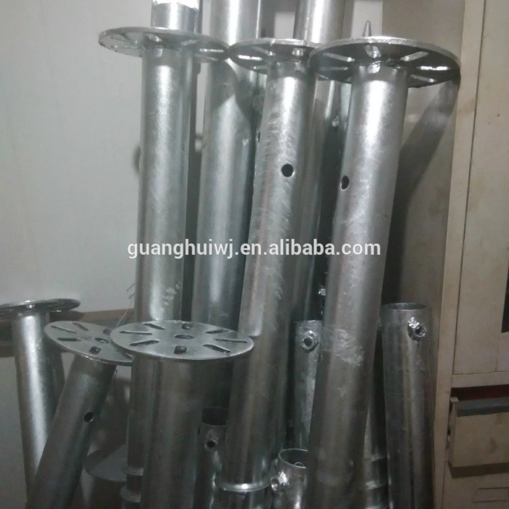 Hot-galvanized WITH FLANGE ground screw helix pile anchor for foundations