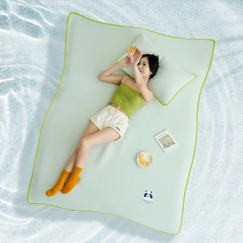 Summer Cool Mat Kit 3D Panda Green Home Textile Fitted Sheet Foldable Bedspread 1pc/Set Breath Free Bedding Sheets