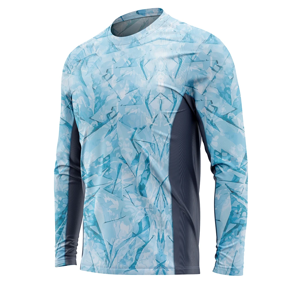 UPF50 Anti-Uv Customized Fishing Shirt Design Sublimated Fishing Hunting Jersey Wear Summer Mens Fishing Apparel