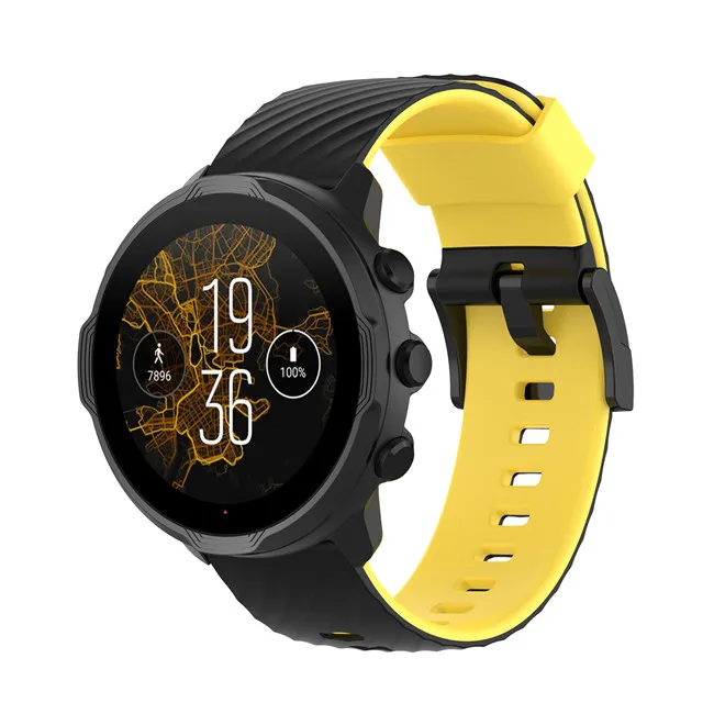 Высококачественный дышащий силиконовый ремешок для часов Suunto Watch 7
