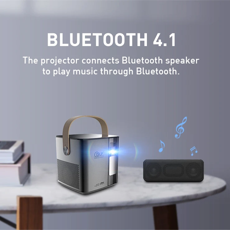 Factory Price Mini  DLP Android 9.0 300 Inch Max 3D Short Throw 4k Wifi Projection Projector