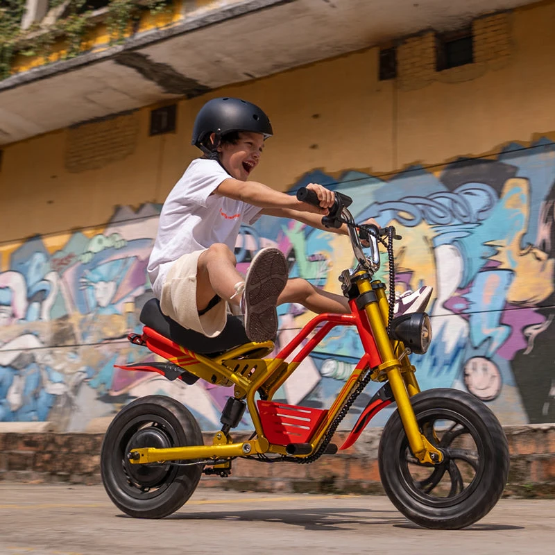 New 180W 21.6V Electric Racing Dirt Bike for Kids  Electronic Mini Self-Driving Bicycle with Max Speed 10MPH Steel Frame