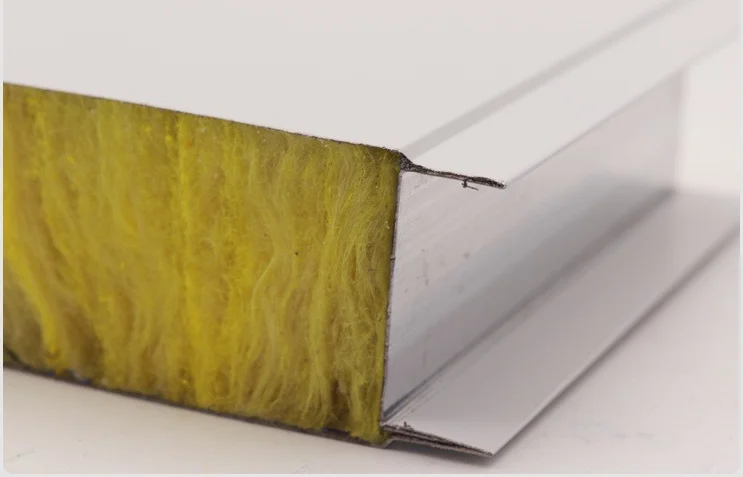 High quality 50mm Fire Proof Sound Proof Rock Wool Sandwich Wall And Roof Panel