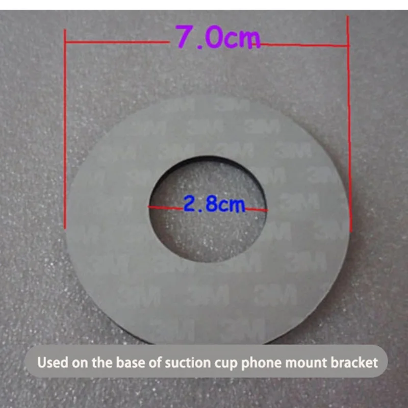 Circular Double Side Sticker Dashboard Adhesive Replacement Pad Compatible with SuctIon Cup Windshield Mounting