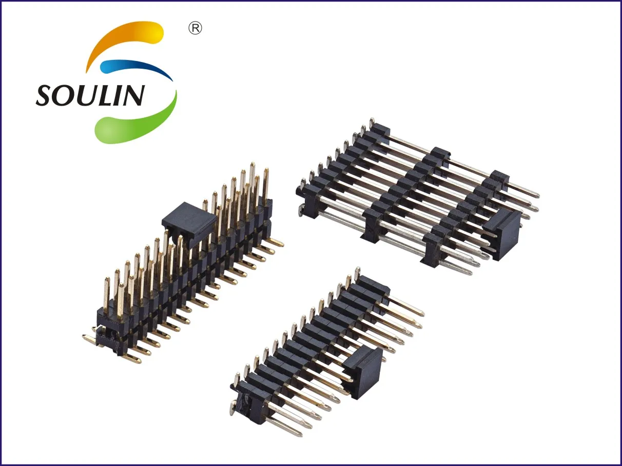 H = 1,0/1,5 двойной ряд 180 градусов smt штыревой разъем 1 мм шаг