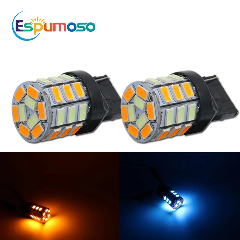 Dual Color Led Light Bulb for Car 1156 1157 T20 7743 T25 3157 5630 33smd Led Tail Lights Reverse Brake Back up Lamp