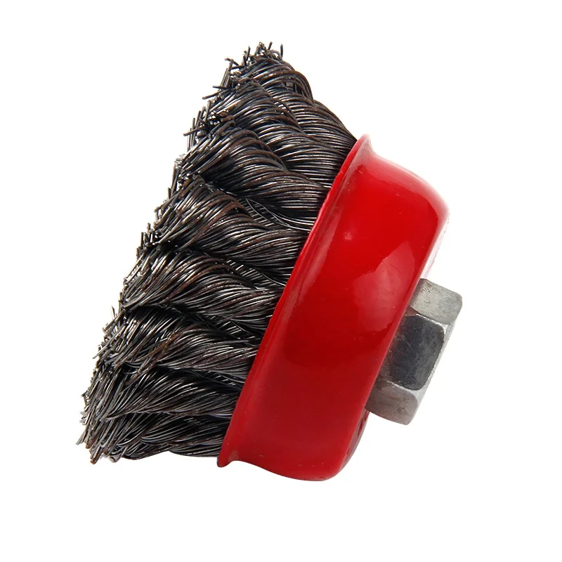 115mm  5 inch  Twist knot wire cup brush for industry hardware hand power tools accessories polishing wheel clean remove rusting