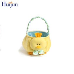 Wholesale custom Top Cute Easter Basket with Rabbit Bunny & Duck & Sheep Easter Bunny Bucket