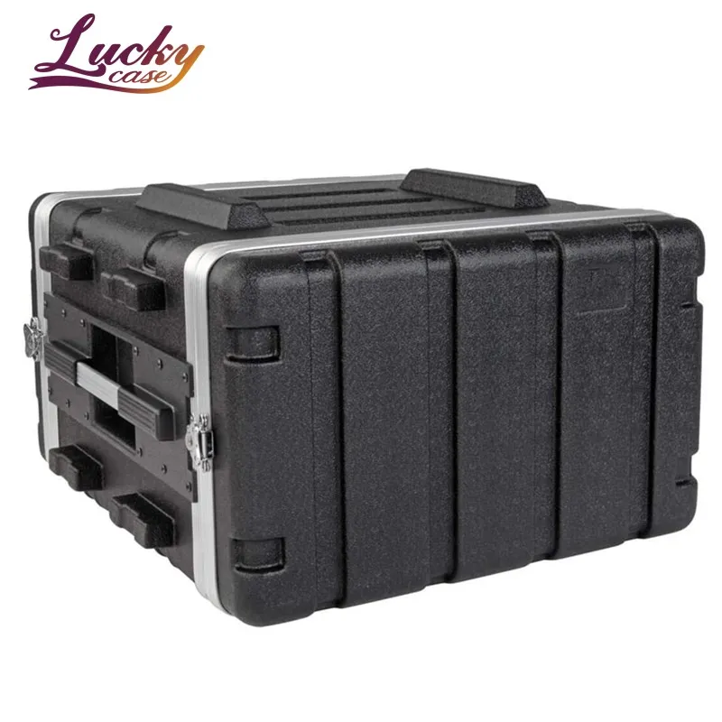 6U ABS Server Rack Equipment Case Flight Case Shipping Transportation Black ABS Rack Road Case Waterproof