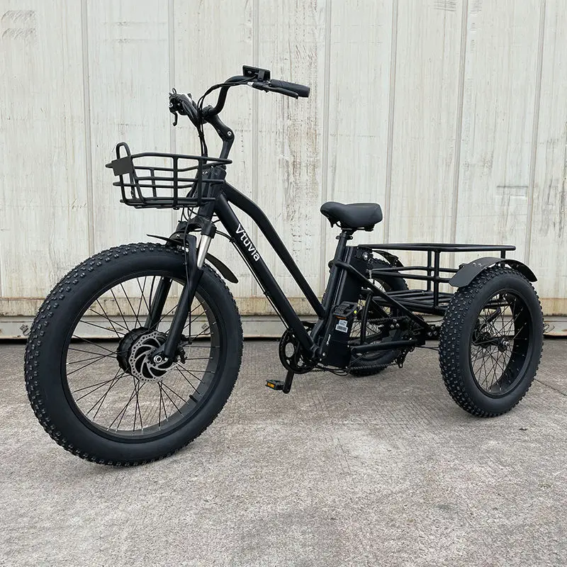 Трехколесный трехколесный электрический велосипед 20 дюймов 750 Вт
