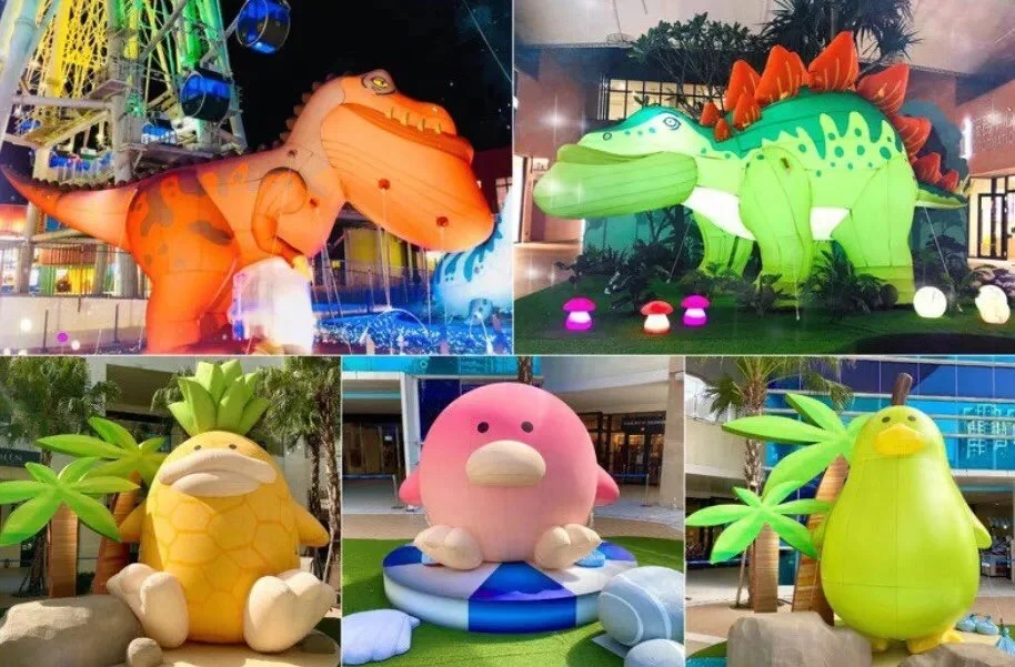 Various cartoon models Inflatable artistic beauty maze climbing wall Inflatable circles