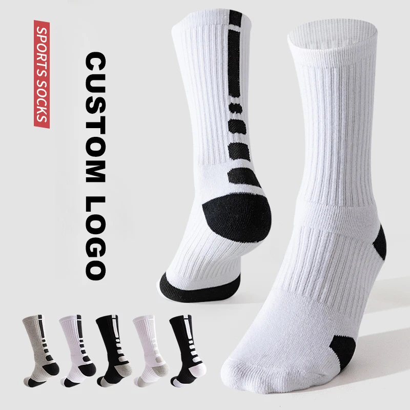 New OEM Variety Colors Wholesale Men Crew Basketball Athletic Elite Custom Logo Sport Socks