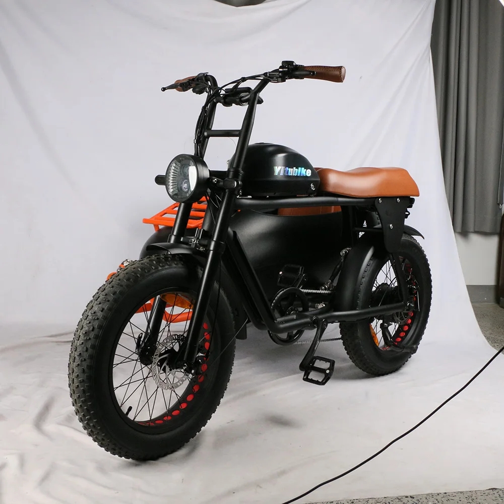 New Arrival fatbike Electric Bicycle Rear Drive Motor Mountain E Bike 48v 500w/1000w with side car removable motorcycle style