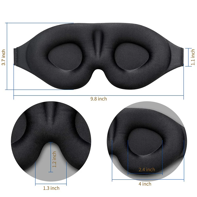  Маска для сна Deluxe мужчин и женщин шёлковая дорожная маска с 3d-контурным стаканом повязка на глаза заглушкой ушей Для глаз 3D обычай Контурные