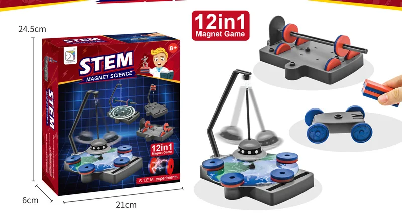 12 in 1 Magnet science toys for kids stem toy experiments game educational STEM kit