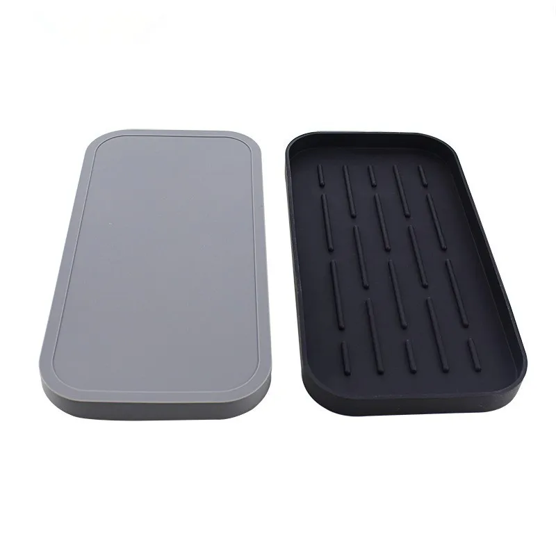 Large rectangle Silicone Drain Pan kitchen drain tray Tableware Water Cup mat fruit and vegetable dish receiving function