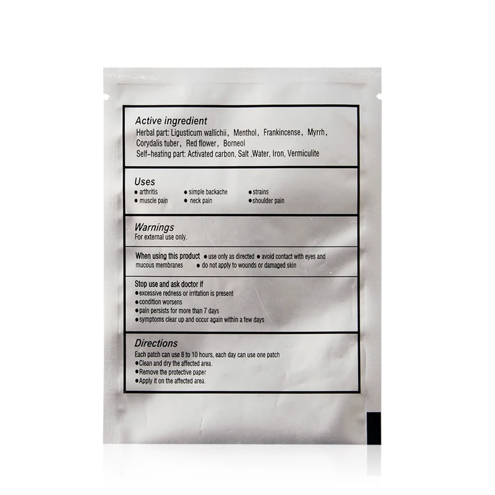 Manufacturer Wholesale Self Heating Moxa Pain Relief Patch Arthritis Pain Plaster for Menstrual Pain Relief