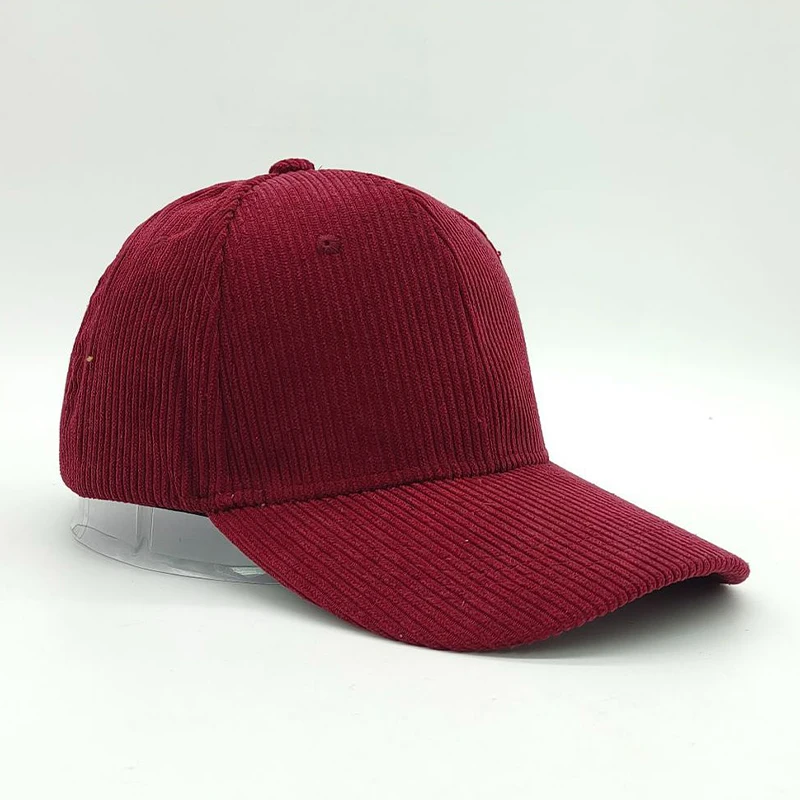 New arriving custom color logo khaki orange lavender structured untructured 6 panel dad hat corduroy strap hat