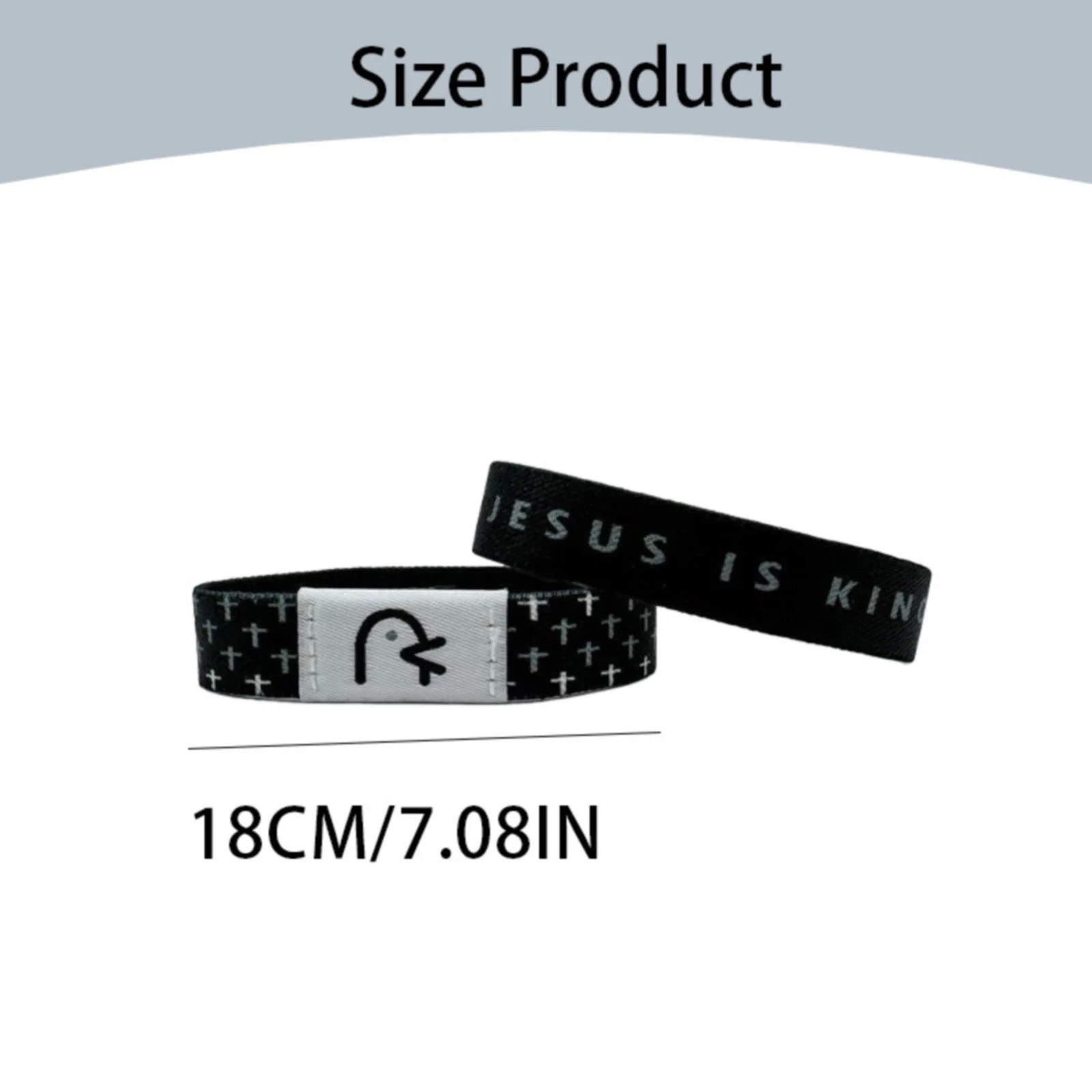Tiktok Hot Selling Christian Gift Wearable Fabric Smart NFC Rfid Wristbands Custom Dropshipping Scan Daily Bible Verse Bracelet